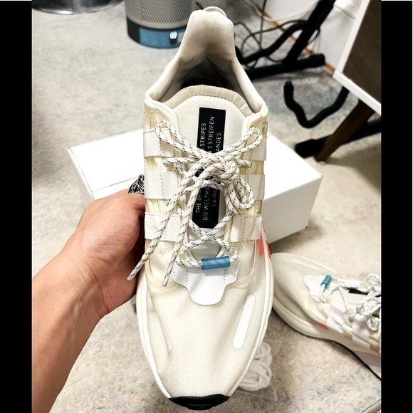 EUC Men’s Size 10 Adidas LXCON AdiPrene Big Logo Sneakers Solar Red/Cloud White - Picture 9 of 12